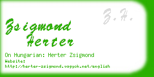 zsigmond herter business card